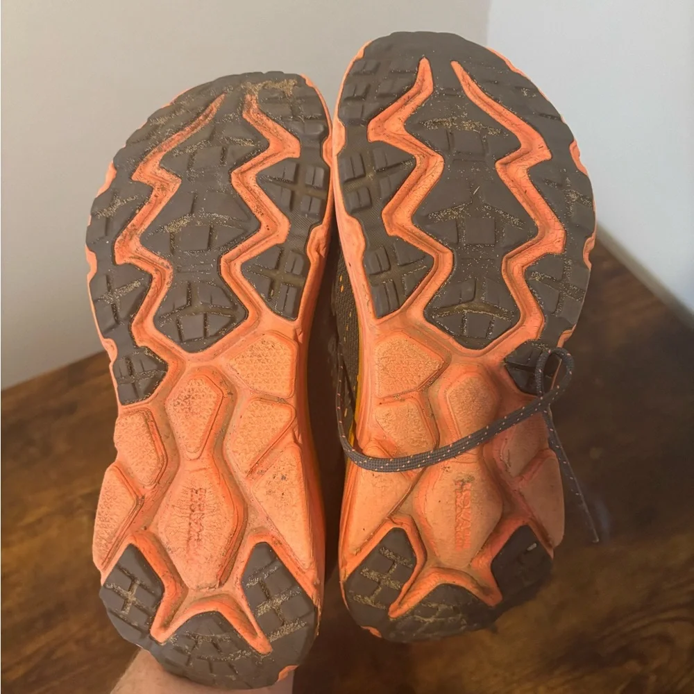 Hoka Gray and Coral Athletic Shoes - Picture 6 of 6